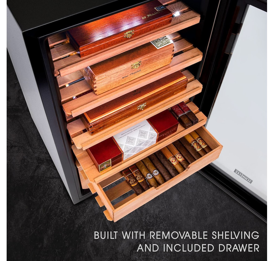 Image 870861_ALTMORE4.jpg, Product 870-861 / Price $699.99 - $799.99, Schmecke 400 Cigar Humidor Cabinet with 3 in 1 Precise Cooling, Heating & Humidity Control from Schmécké on TSC.ca's Kitchen department