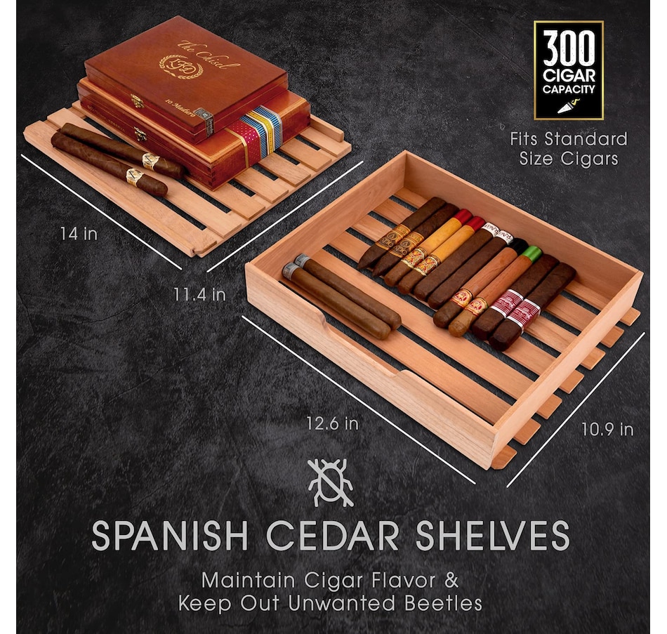 Image 870861_ALTMORE8.jpg, Product 870-861 / Price $699.99 - $799.99, Schmecke 400 Cigar Humidor Cabinet with 3 in 1 Precise Cooling, Heating & Humidity Control from Schmécké on TSC.ca's Kitchen department