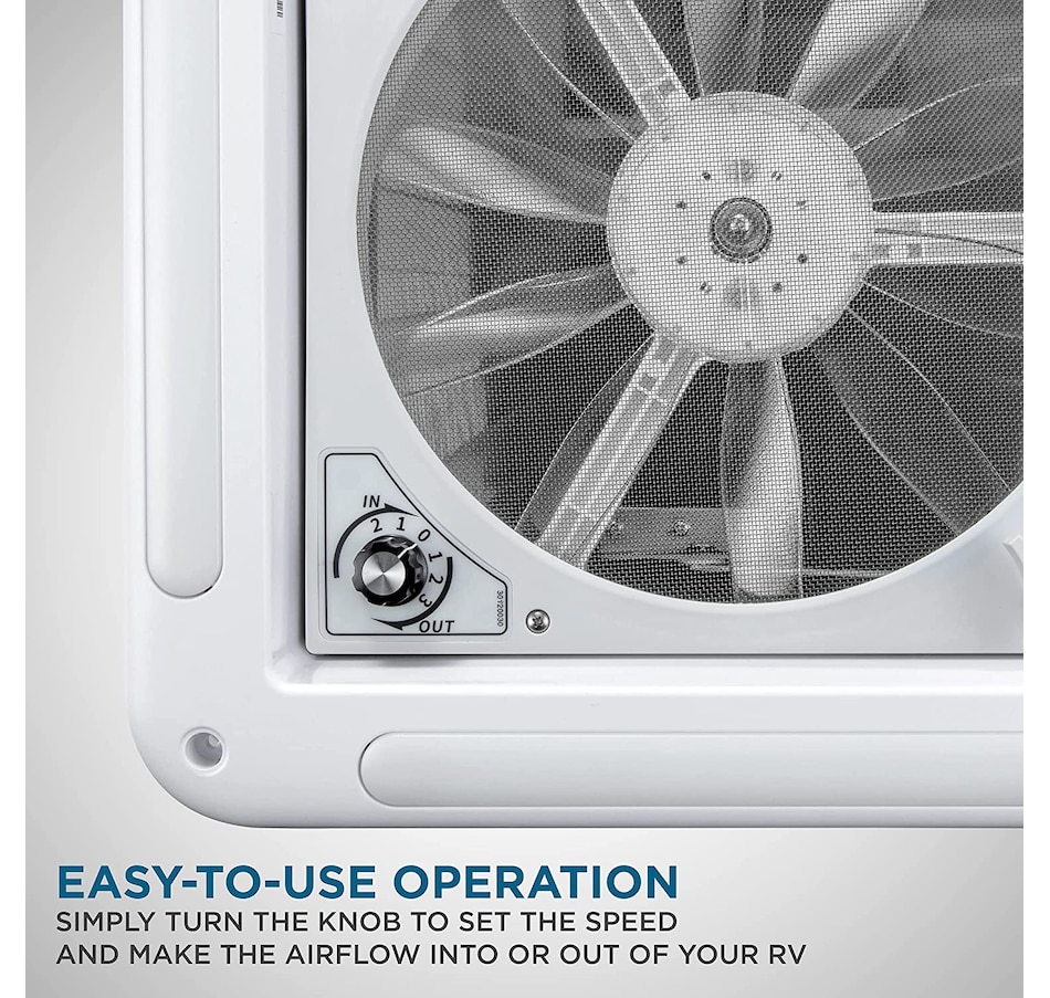 Image 870867_ALTMORE11.jpg, Product 870-867 / Price $229.99 - $249.99, Hike Crew 14” RV Roof Vent Fan, 12V Manual Camper Fan with 3-Speeds & LED Light - Smoked Lid from Hike Crew on TSC.ca's Home & Garden department