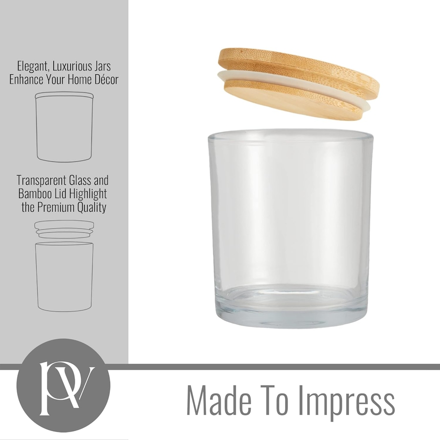Image 870876_ALTMORE3.jpg, Product 870-876 / Price $54.99, Pavelle 10 oz. Clear Glass Candle Jars with Lids, Candle Jars For Making Candles and Storage, 12 Pcs from Pavelle on TSC.ca's Toys & Hobbies department