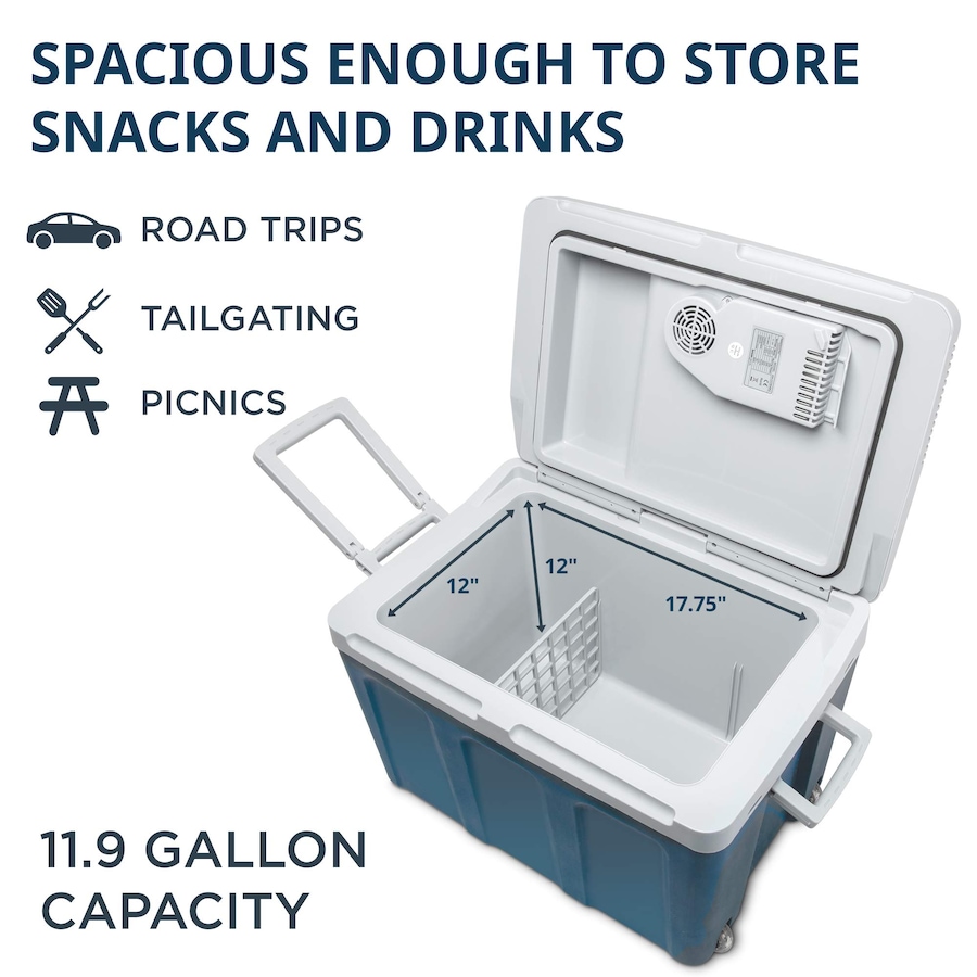 Image 870879_ALTMORE1.jpg, Product 870-879 / Price $289.99, Ivation Electric Cooler & Warmer, 45 L Portable Thermoelectric 12 Volt Cooler with Wheels - Blue from Ivation on TSC.ca's Kitchen department