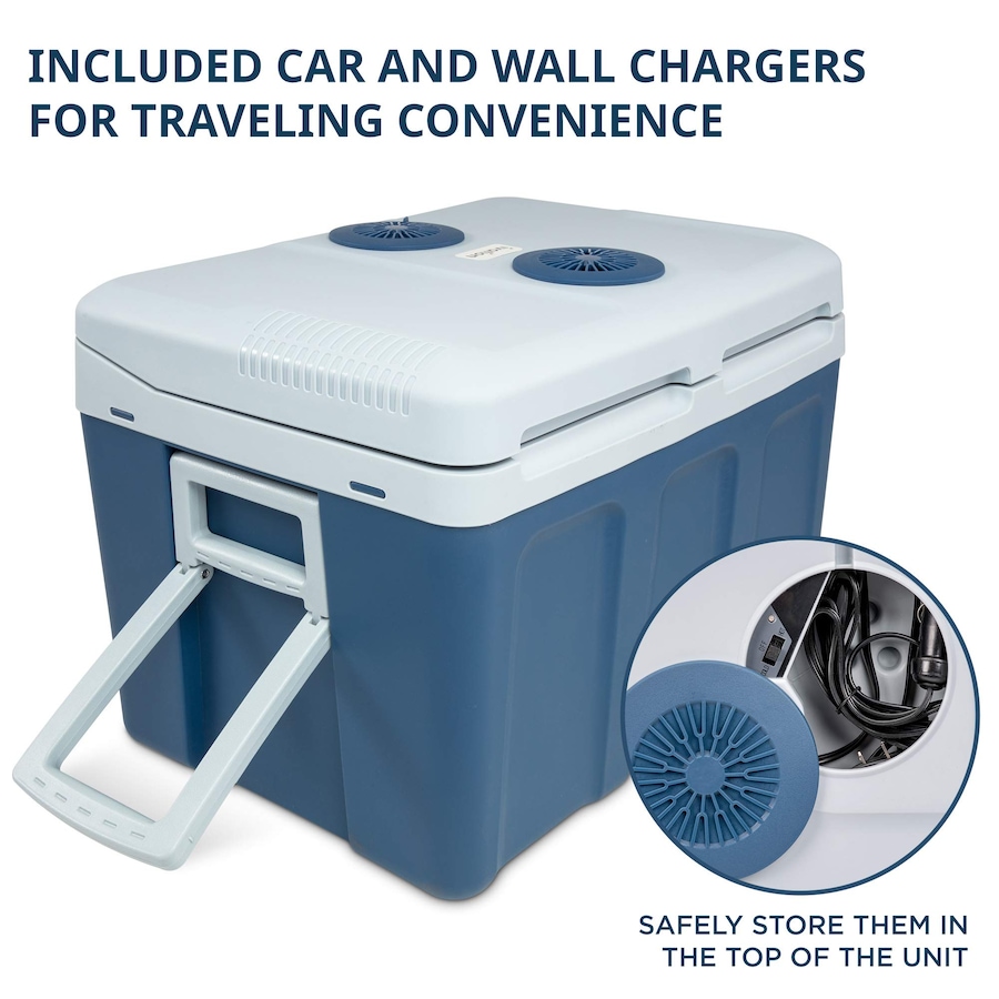 Image 870879_ALTMORE4.jpg, Product 870-879 / Price $289.99, Ivation Electric Cooler & Warmer, 45 L Portable Thermoelectric 12 Volt Cooler with Wheels - Blue from Ivation on TSC.ca's Kitchen department