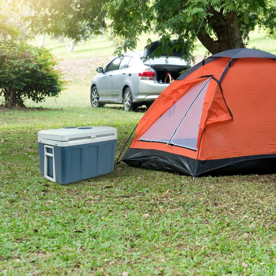 Image 870879_ALTMORE6.jpg, Product 870-879 / Price $289.99, Ivation Electric Cooler & Warmer, 45 L Portable Thermoelectric 12 Volt Cooler with Wheels - Blue from Ivation on TSC.ca's Kitchen department