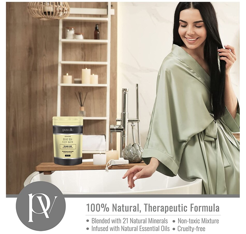 Image 870882_ALTMORE4.jpg, Product 870-882 / Price $56.99, Pavelle 14oz. Dead Sea Fizzy Bath, 100% Natural Bath Bomb Flakes & Calming Powder Soak - Island Sun from Pavelle on TSC.ca's Beauty department
