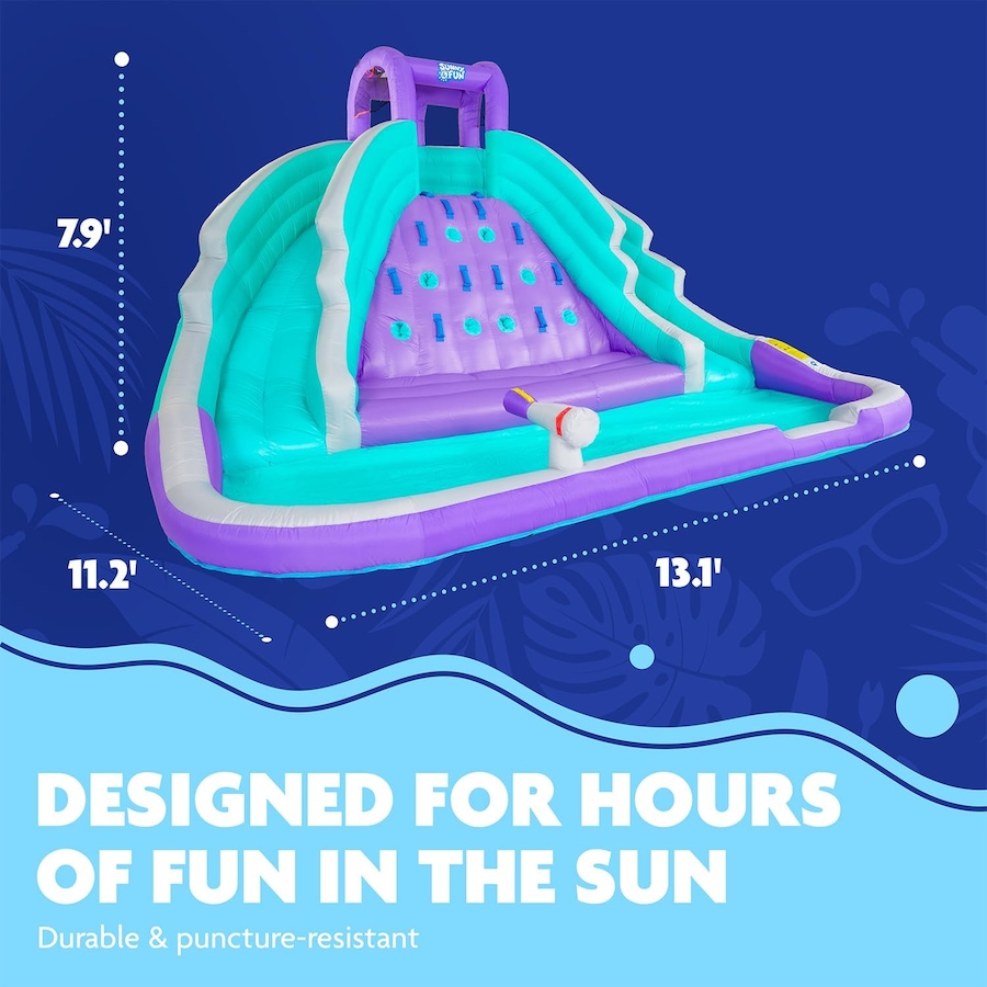 Image 870884_ALTMORE13.jpg, Product 870-884 / Price $749.99, Sunny & Fun Ultra Climber Inflatable Water Slide Park with Climbing Wall, Slides & Pool - Red/Blue from Sunny & Fun on TSC.ca's Home & Garden department