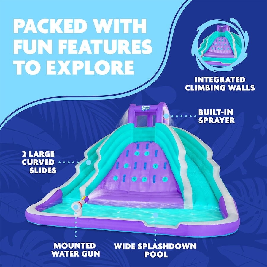 Image 870884_ALTMORE14.jpg, Product 870-884 / Price $749.99, Sunny & Fun Ultra Climber Inflatable Water Slide Park with Climbing Wall, Slides & Pool - Red/Blue from Sunny & Fun on TSC.ca's Home & Garden department