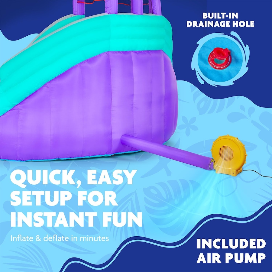Image 870884_ALTMORE17.jpg, Product 870-884 / Price $749.99, Sunny & Fun Ultra Climber Inflatable Water Slide Park with Climbing Wall, Slides & Pool - Red/Blue from Sunny & Fun on TSC.ca's Home & Garden department
