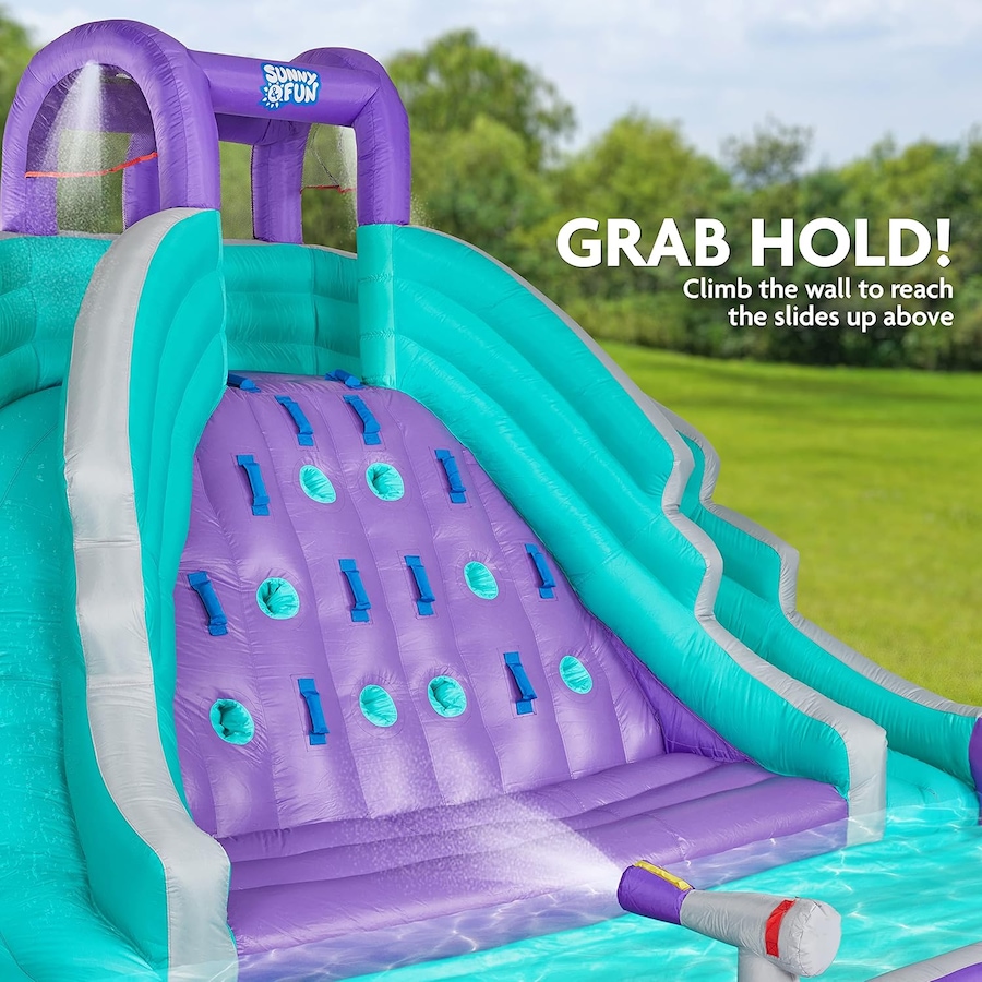 Image 870884_ALTMORE18.jpg, Product 870-884 / Price $749.99, Sunny & Fun Ultra Climber Inflatable Water Slide Park with Climbing Wall, Slides & Pool - Red/Blue from Sunny & Fun on TSC.ca's Home & Garden department