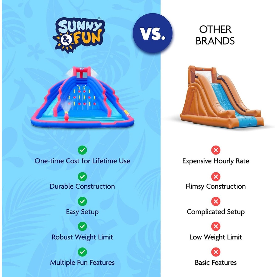 Image 870884_ALTMORE27.jpg, Product 870-884 / Price $749.99, Sunny & Fun Ultra Climber Inflatable Water Slide Park with Climbing Wall, Slides & Pool - Red/Blue from Sunny & Fun on TSC.ca's Home & Garden department