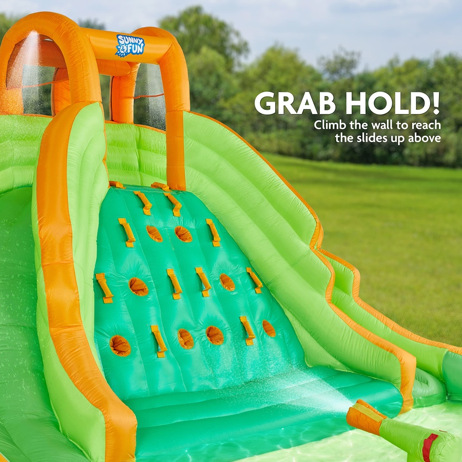 Image 870884_ALTMORE7.jpg, Product 870-884 / Price $749.99, Sunny & Fun Ultra Climber Inflatable Water Slide Park with Climbing Wall, Slides & Pool - Red/Blue from Sunny & Fun on TSC.ca's Home & Garden department