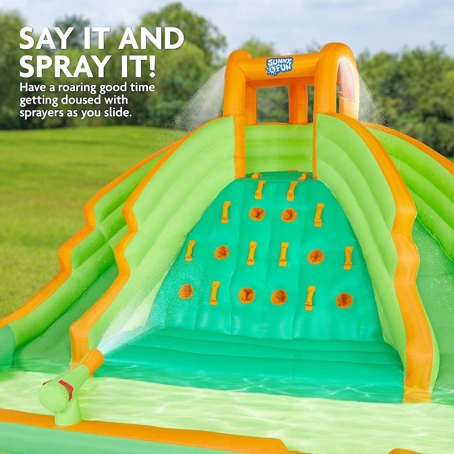 Image 870884_ALTMORE8.jpg, Product 870-884 / Price $749.99, Sunny & Fun Ultra Climber Inflatable Water Slide Park with Climbing Wall, Slides & Pool - Red/Blue from Sunny & Fun on TSC.ca's Home & Garden department