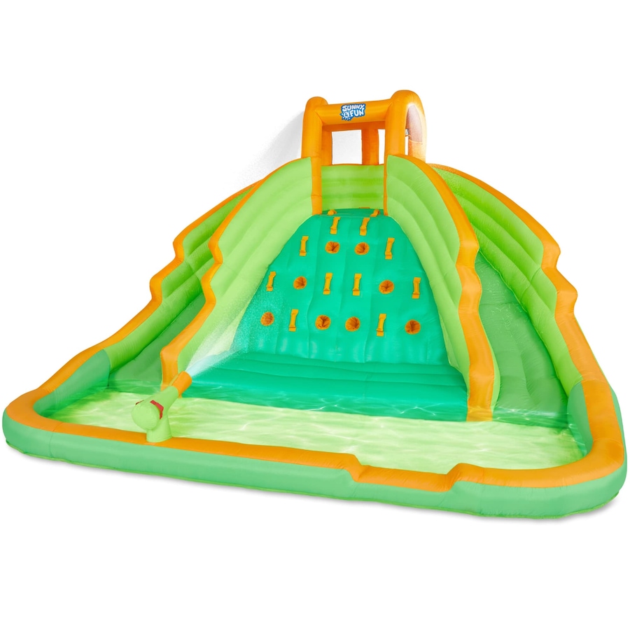 Image 870884_ST02.jpg, Product 870-884 / Price $749.99, Sunny & Fun Ultra Climber Inflatable Water Slide Park with Climbing Wall, Slides & Pool - Red/Blue from Sunny & Fun on TSC.ca's Home & Garden department