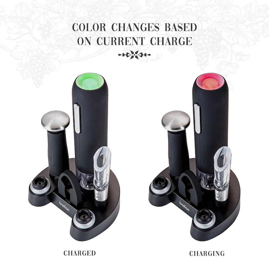 Image 870885_ALTMORE1.jpg, Product 870-885 / Price $69.99, Ivation 7-Piece Wine Gift Set with Electric Bottle Opener, Wine Aerator, Foil Cutter & More - Black from Ivation on TSC.ca's Kitchen department