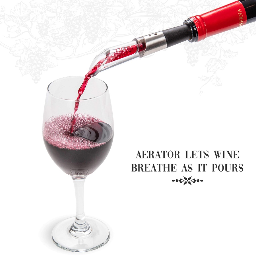 Image 870885_ALTMORE5.jpg, Product 870-885 / Price $69.99, Ivation 7-Piece Wine Gift Set with Electric Bottle Opener, Wine Aerator, Foil Cutter & More - Black from Ivation on TSC.ca's Kitchen department