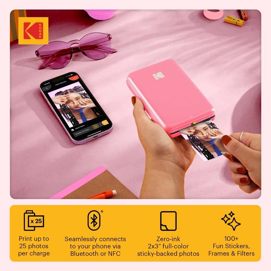 Image 870898_ALTMORE28.jpg, Product 870-898 / Price $109.99, Kodak Step Mobile Instant Photo Printer 2x3" (Blue), Compatible with iOS, Android & Bluetooth from Kodak on TSC.ca's Toys & Hobbies department