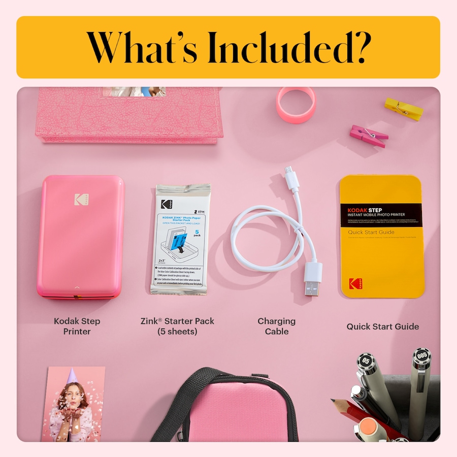 Image 870898_ALTMORE29.jpg, Product 870-898 / Price $109.99, Kodak Step Mobile Instant Photo Printer 2x3" (Blue), Compatible with iOS, Android & Bluetooth from Kodak on TSC.ca's Toys & Hobbies department