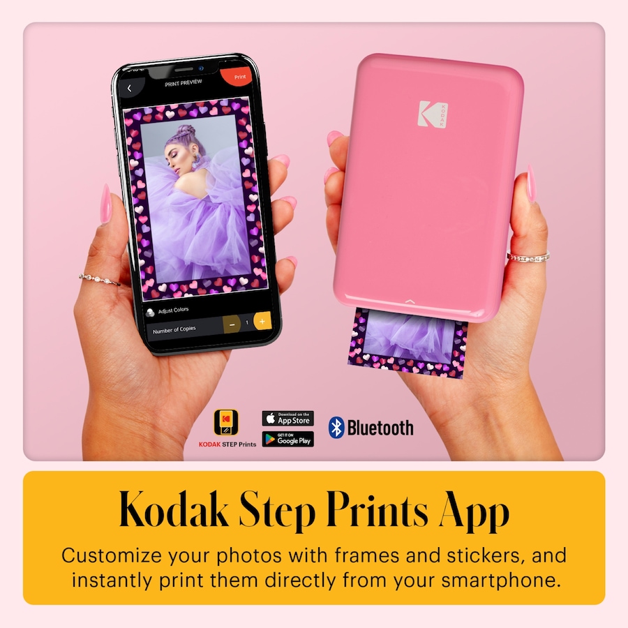 Image 870898_ALTMORE30.jpg, Product 870-898 / Price $109.99, Kodak Step Mobile Instant Photo Printer 2x3" (Blue), Compatible with iOS, Android & Bluetooth from Kodak on TSC.ca's Toys & Hobbies department