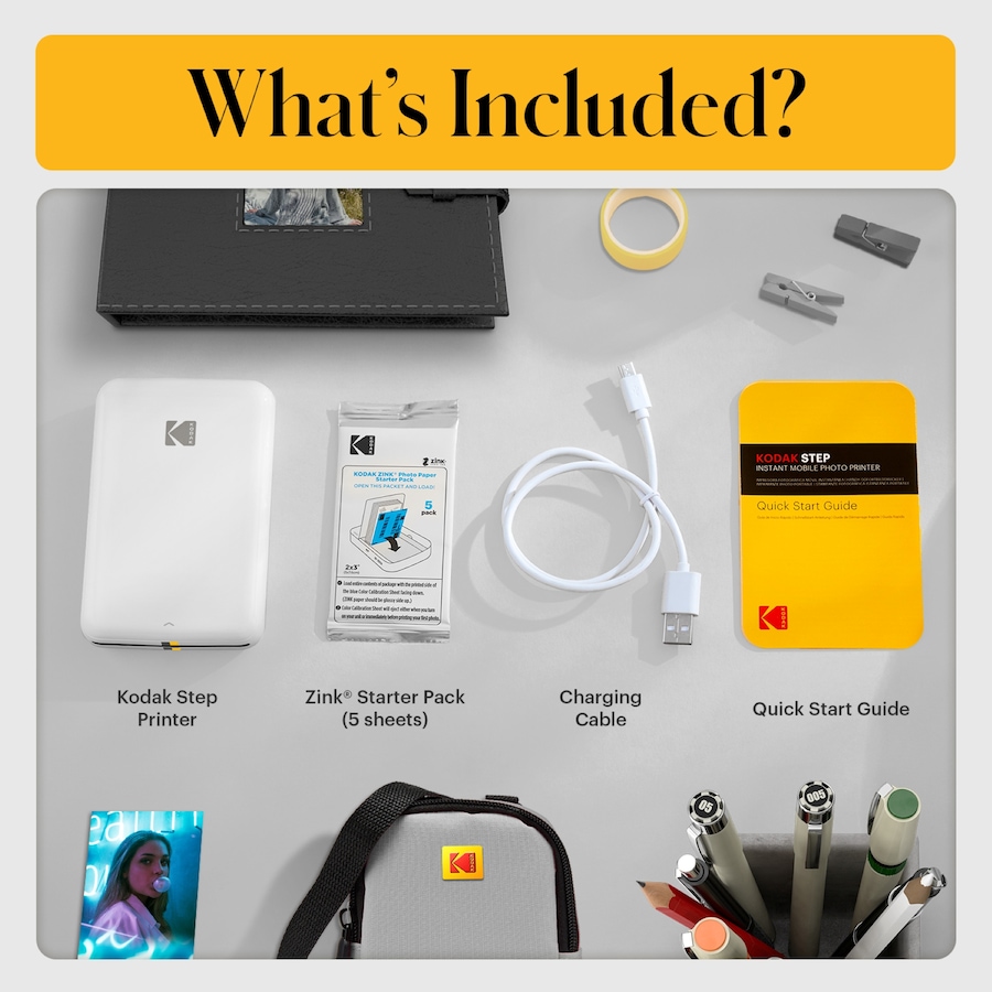 Image 870898_ALTMORE36.jpg, Product 870-898 / Price $109.99, Kodak Step Mobile Instant Photo Printer 2x3" (Blue), Compatible with iOS, Android & Bluetooth from Kodak on TSC.ca's Toys & Hobbies department