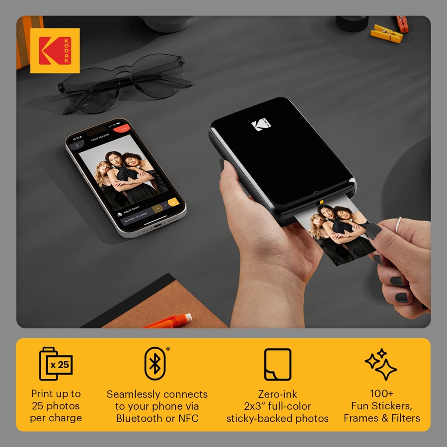 Image 870898_ALTMORE41.jpg, Product 870-898 / Price $109.99, Kodak Step Mobile Instant Photo Printer 2x3" (Blue), Compatible with iOS, Android & Bluetooth from Kodak on TSC.ca's Toys & Hobbies department