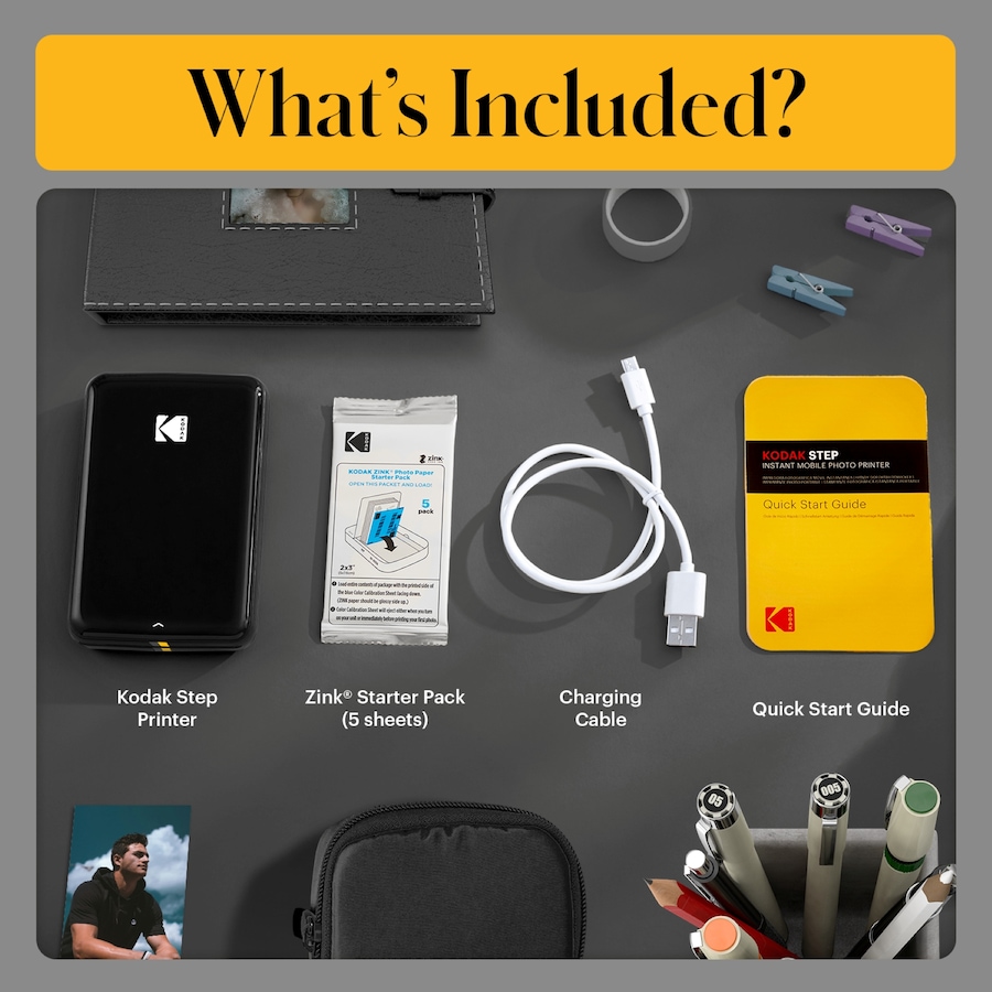 Image 870898_ALTMORE42.jpg, Product 870-898 / Price $109.99, Kodak Step Mobile Instant Photo Printer 2x3" (Blue), Compatible with iOS, Android & Bluetooth from Kodak on TSC.ca's Toys & Hobbies department
