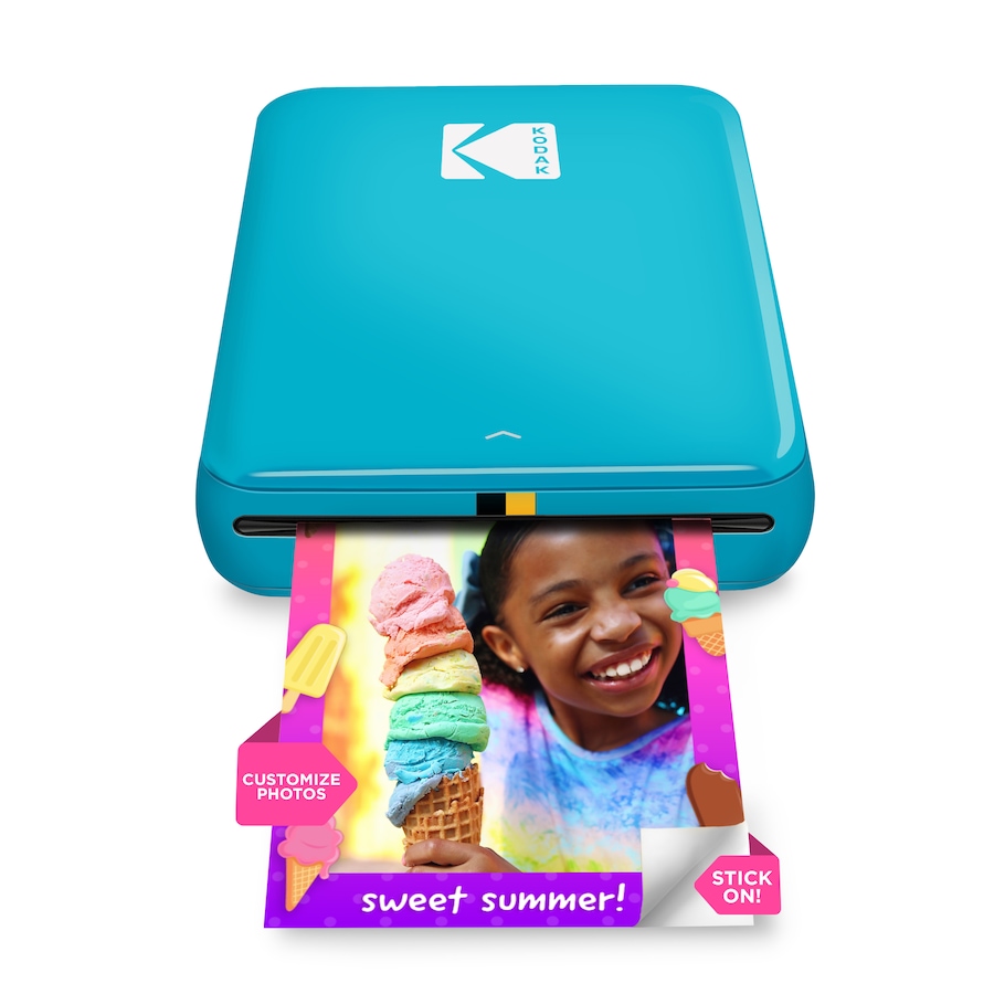 Image 870898_ST01.jpg, Product 870-898 / Price $109.99, Kodak Step Mobile Instant Photo Printer 2x3" (Blue), Compatible with iOS, Android & Bluetooth from Kodak on TSC.ca's Toys & Hobbies department