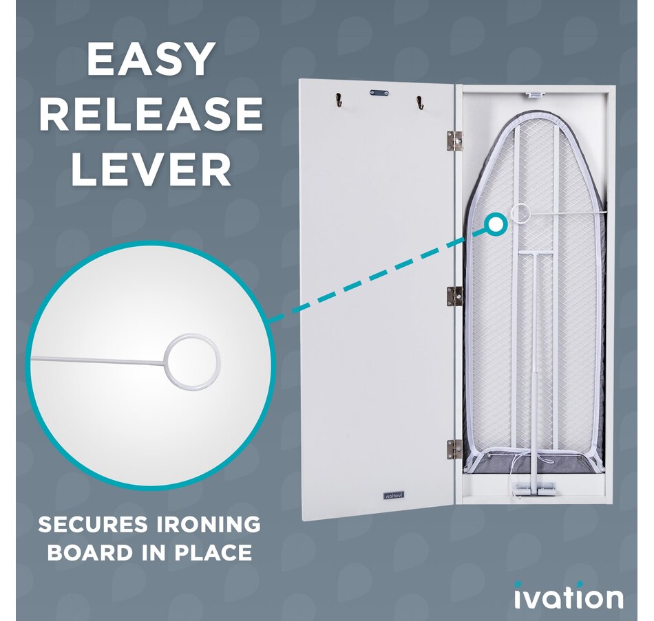 Image 870899_ALTMORE14.jpg, Product 870-899 / Price $239.99, Ivation Ironing Board, Wall Mounted Ironing Board Cabinet W/Left Side Door & Release Lever, White from Ivation on TSC.ca's Home & Garden department