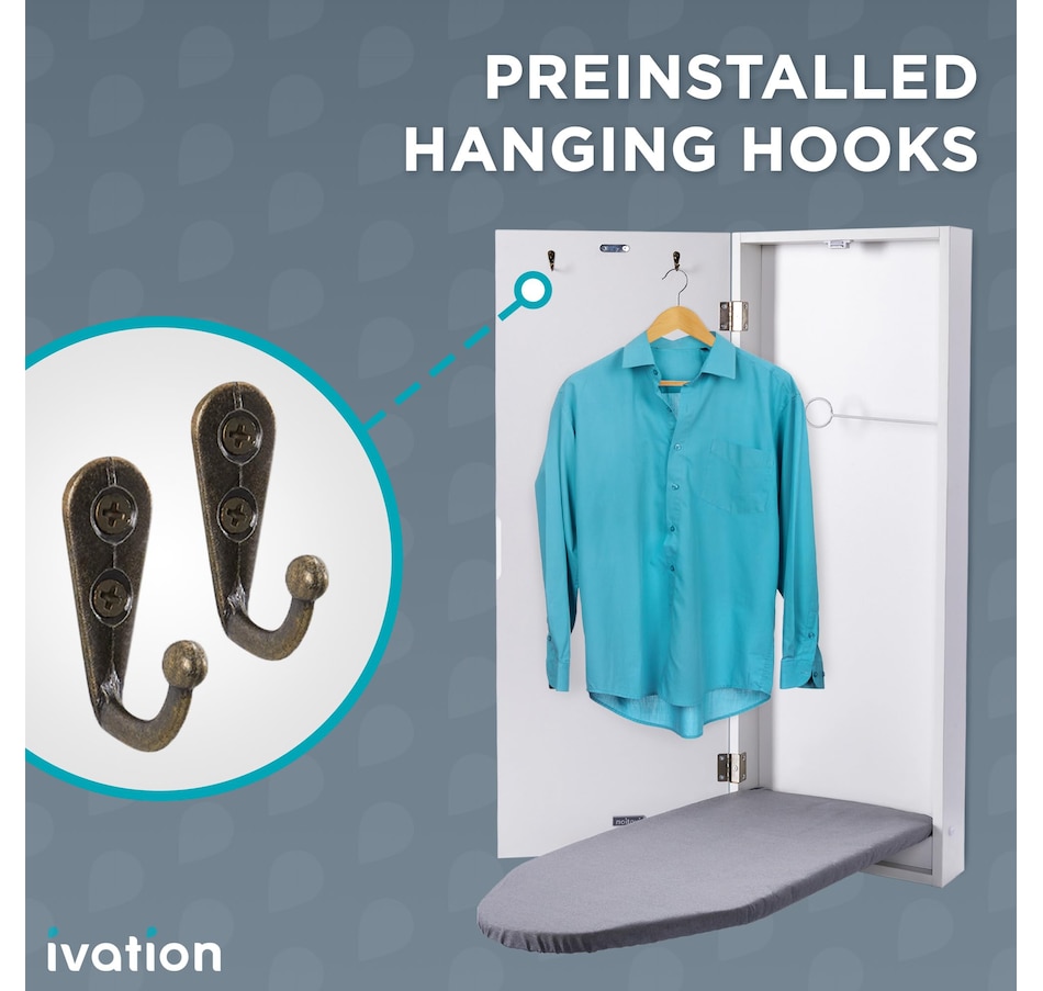 Image 870899_ALTMORE16.jpg, Product 870-899 / Price $239.99, Ivation Ironing Board, Wall Mounted Ironing Board Cabinet W/Left Side Door & Release Lever, White from Ivation on TSC.ca's Home & Garden department