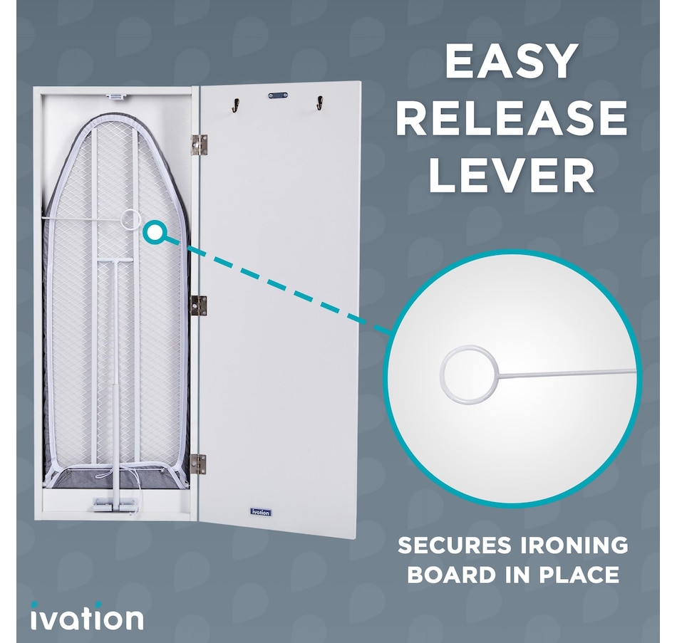 Image 870899_ALTMORE21.jpg, Product 870-899 / Price $239.99, Ivation Ironing Board, Wall Mounted Ironing Board Cabinet W/Left Side Door & Release Lever, White from Ivation on TSC.ca's Home & Garden department