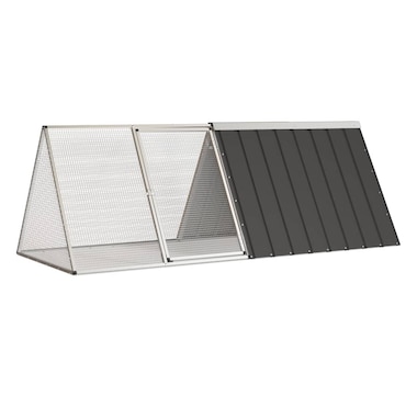 Rabbit cage Anthracite 201.5x80.5x71 cm Galvanized steel