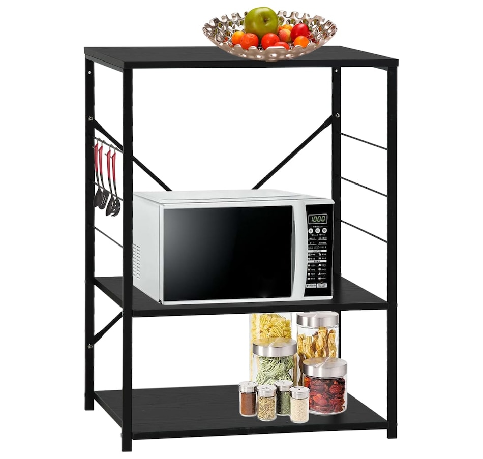 Microwave oven cabinet Black 60x39.6x79.5 cm