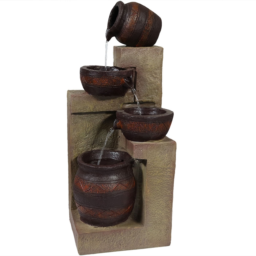 Image 872871.jpg, Product 872-871 / Price $493.05, Cascading Terra Bowls Solar Fountain from Sunnydaze Décor on TSC.ca's Home & Garden department