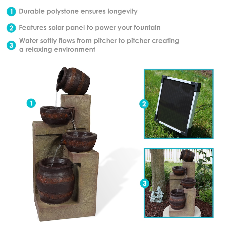 Image 872871_ALTMORE2.jpg, Product 872-871 / Price $493.05, Cascading Terra Bowls Solar Fountain from Sunnydaze Décor on TSC.ca's Home & Garden department