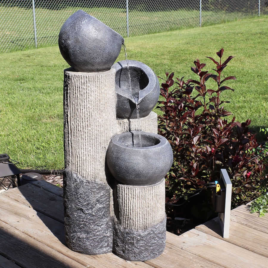 Image 872878_ALTMORE1.jpg, Product 872-878 / Price $487.05, Tiered Cascading Cups Solar Water Fountain with Battery Backup - 31-Inch from Sunnydaze Décor on TSC.ca's Home & Garden department