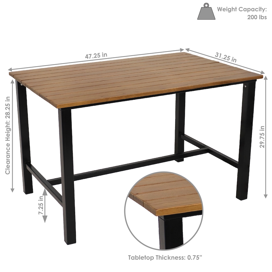 Image 872910_ALTMORE3.jpg, Product 872-910 / Price $804.25, European Chestnut Wood Dining Table from Sunnydaze Décor on TSC.ca's Home & Garden department