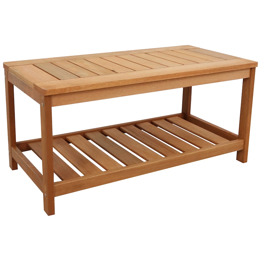 Image 872932.jpg, Product 872-932 / Price $234.75, Meranti Wood Coffee Table with Shelf - Teak Oil Finish from Sunnydaze Décor on TSC.ca's Home & Garden department