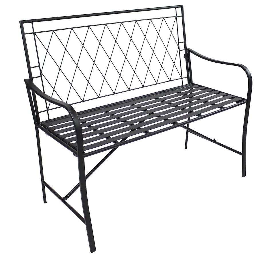 Image 872937.jpg, Product 872-937 / Price $276.45, Argyle Diamond Iron Patio Bench - Black from Sunnydaze Décor on TSC.ca's Home & Garden department