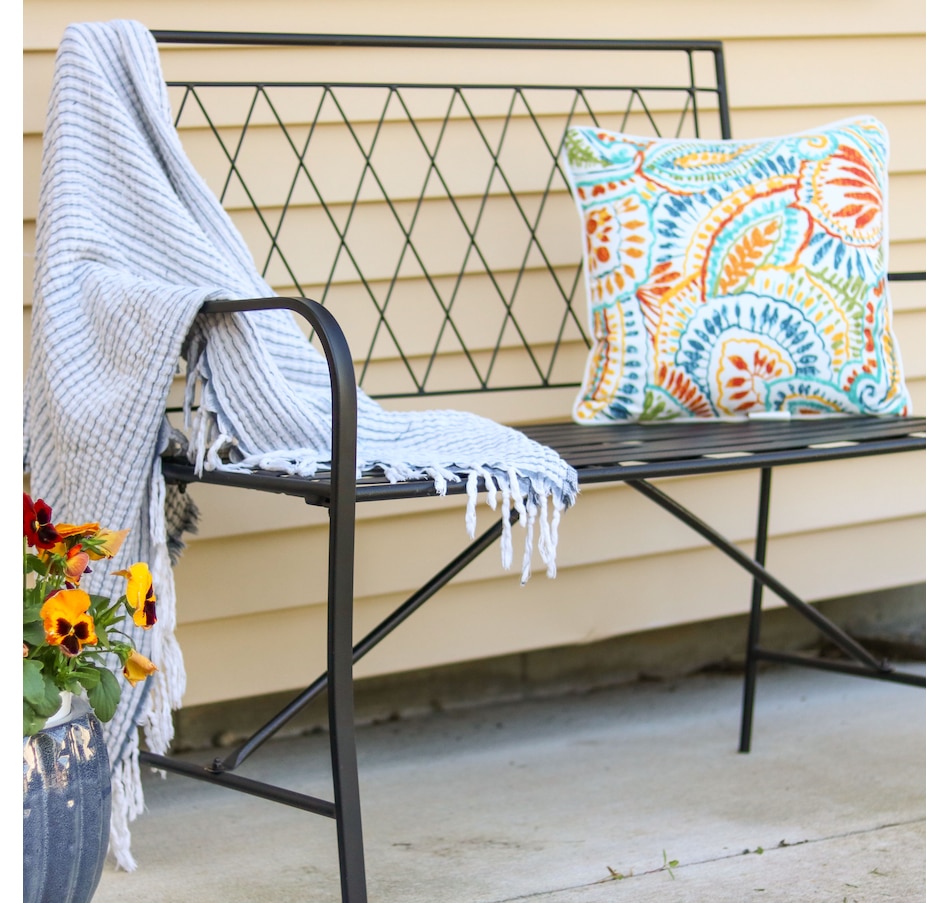 Image 872937_ALTMORE1.jpg, Product 872-937 / Price $276.45, Argyle Diamond Iron Patio Bench - Black from Sunnydaze Décor on TSC.ca's Home & Garden department