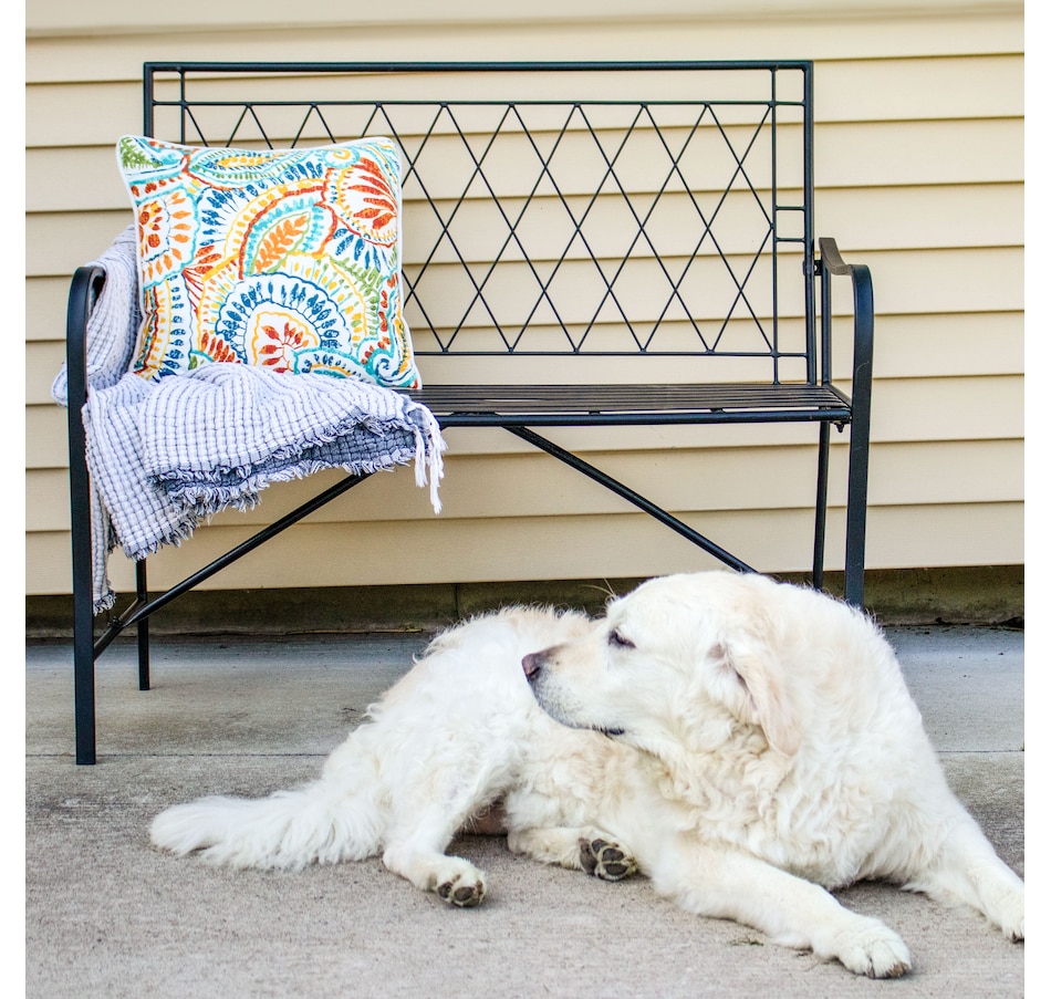 Image 872937_ALTMORE18.jpg, Product 872-937 / Price $276.45, Argyle Diamond Iron Patio Bench - Black from Sunnydaze Décor on TSC.ca's Home & Garden department
