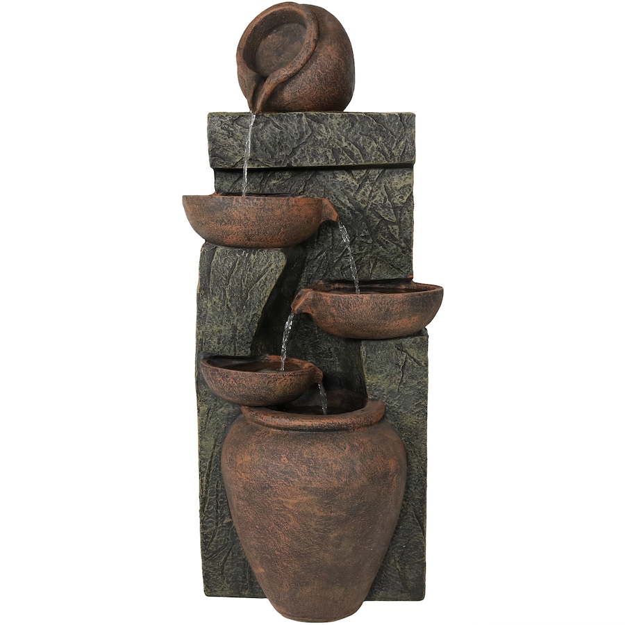 Image 872970.jpg, Product 872-970 / Price $493.05, Cascading Earthenware Pottery Stream Water Fountain - 39-Inch from Sunnydaze Décor on TSC.ca's Home & Garden department
