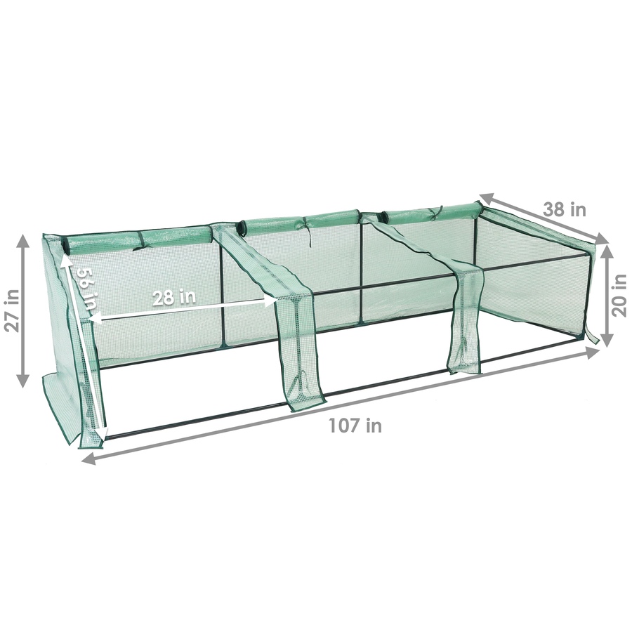 Image 872988_ALTMORE3.jpg, Product 872-988 / Price $114.05, Mini Slanted Cloche Greenhouse with Zippered Doors - Green from Sunnydaze Décor on TSC.ca's Home & Garden department
