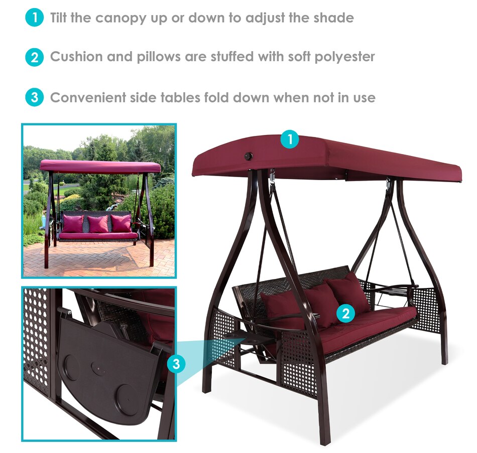 Home & Garden Outdoor Living Outdoor Furniture 3Person Steel