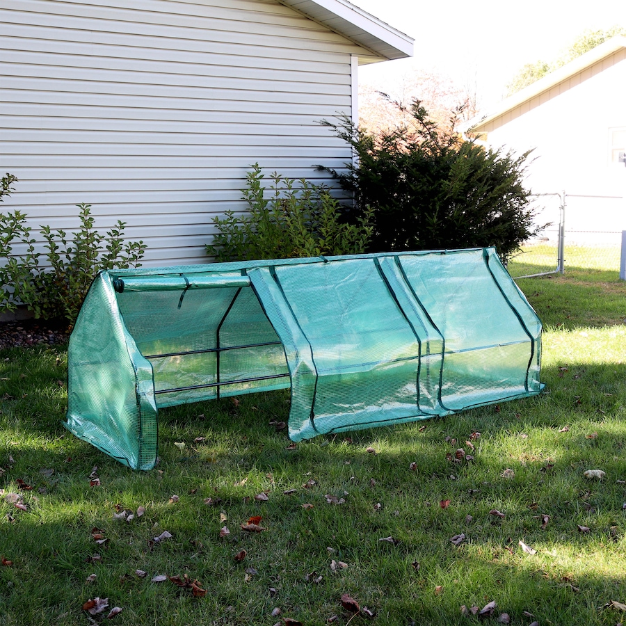 Image 873024_ALTMORE21.jpg, Product 873-024 / Price $129.05, Seedling Cloche Mini Greenhouse with Zippered Doors - Green from Sunnydaze Décor on TSC.ca's Home & Garden department