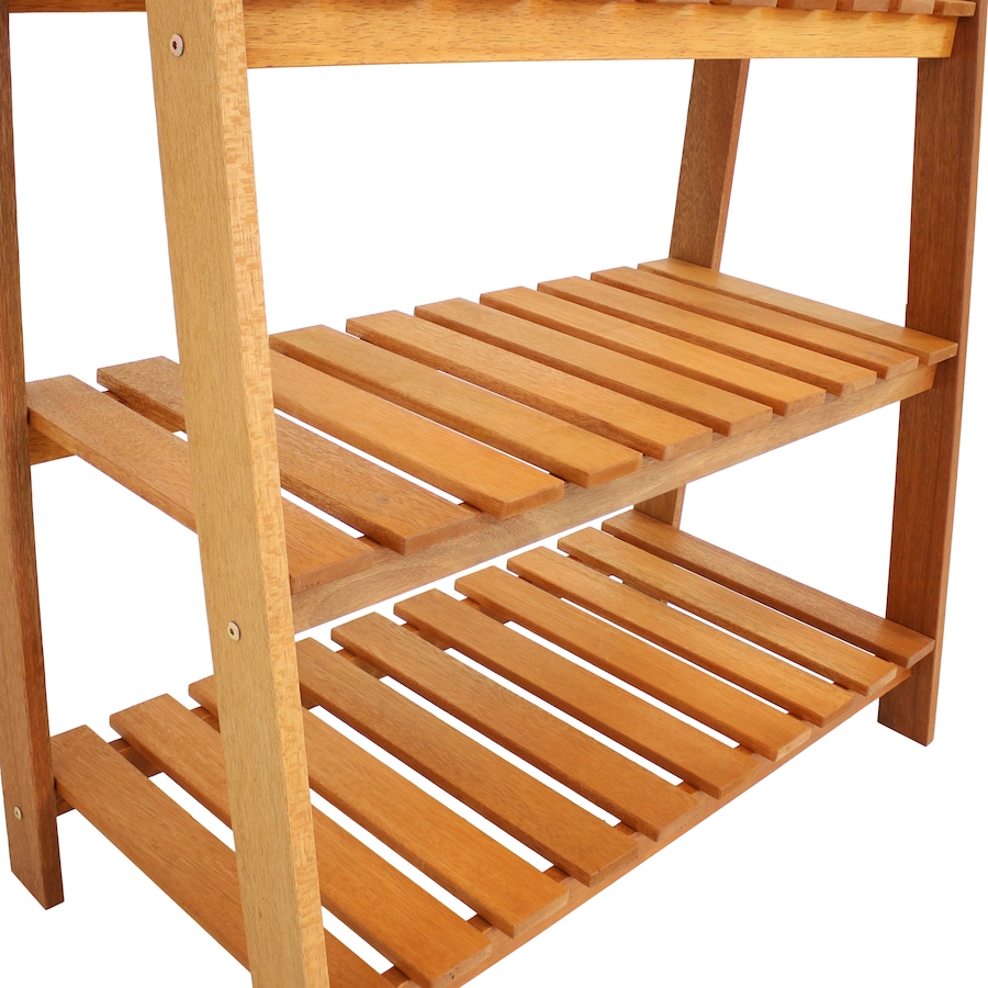 Image 873030_ALTMORE4.jpg, Product 873-030 / Price $284.95, Meranti Wood Garden Shelf - Teak Oil Finish from Sunnydaze Décor on TSC.ca's Home & Garden department