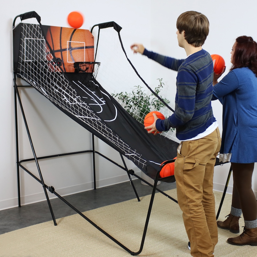 Image 873036_ALTMORE11.jpg, Product 873-036 / Price $283.45, 2-Player Indoor Basketball Game with Electronic Scorer from Sunnydaze Décor on TSC.ca's Home & Garden department