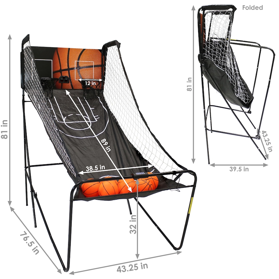 Image 873036_ALTMORE3.jpg, Product 873-036 / Price $283.45, 2-Player Indoor Basketball Game with Electronic Scorer from Sunnydaze Décor on TSC.ca's Home & Garden department