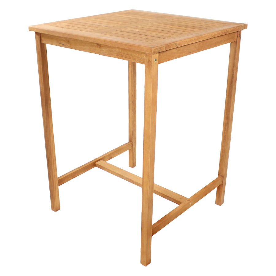 Image 873039.jpg, Product 873-039 / Price $415.35, Teak Wood Square Outdoor Bar Table from Sunnydaze Décor on TSC.ca's Home & Garden department
