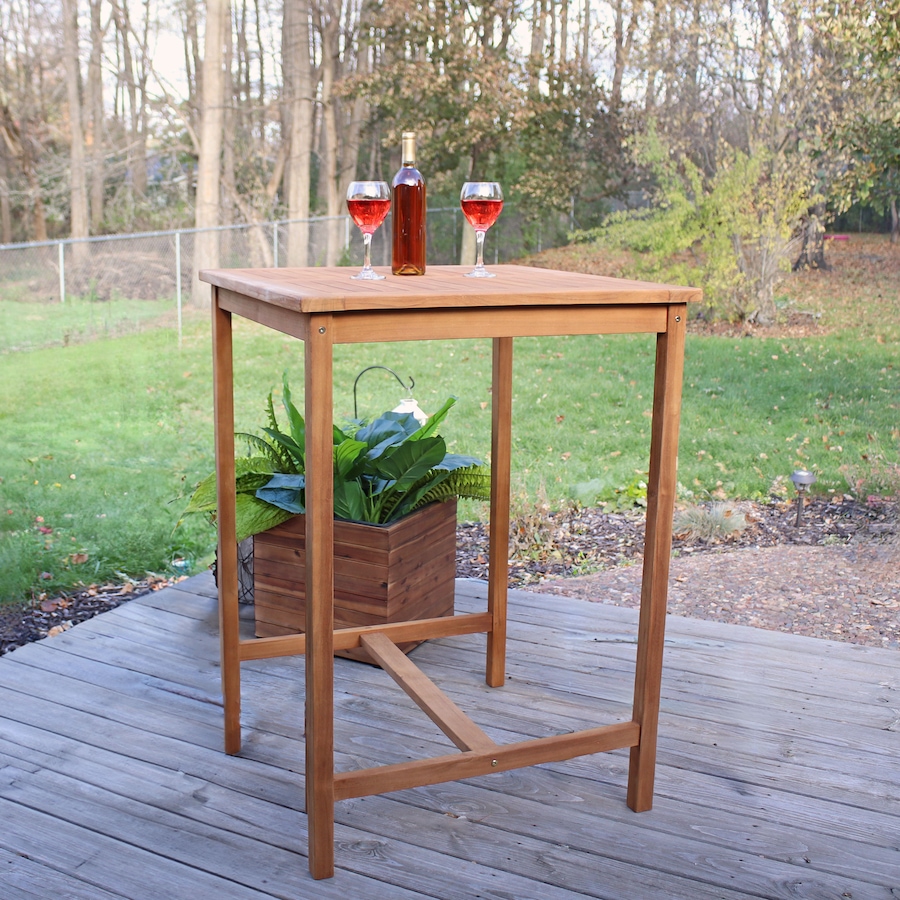 Image 873039_ALTMORE13.jpg, Product 873-039 / Price $415.35, Teak Wood Square Outdoor Bar Table from Sunnydaze Décor on TSC.ca's Home & Garden department