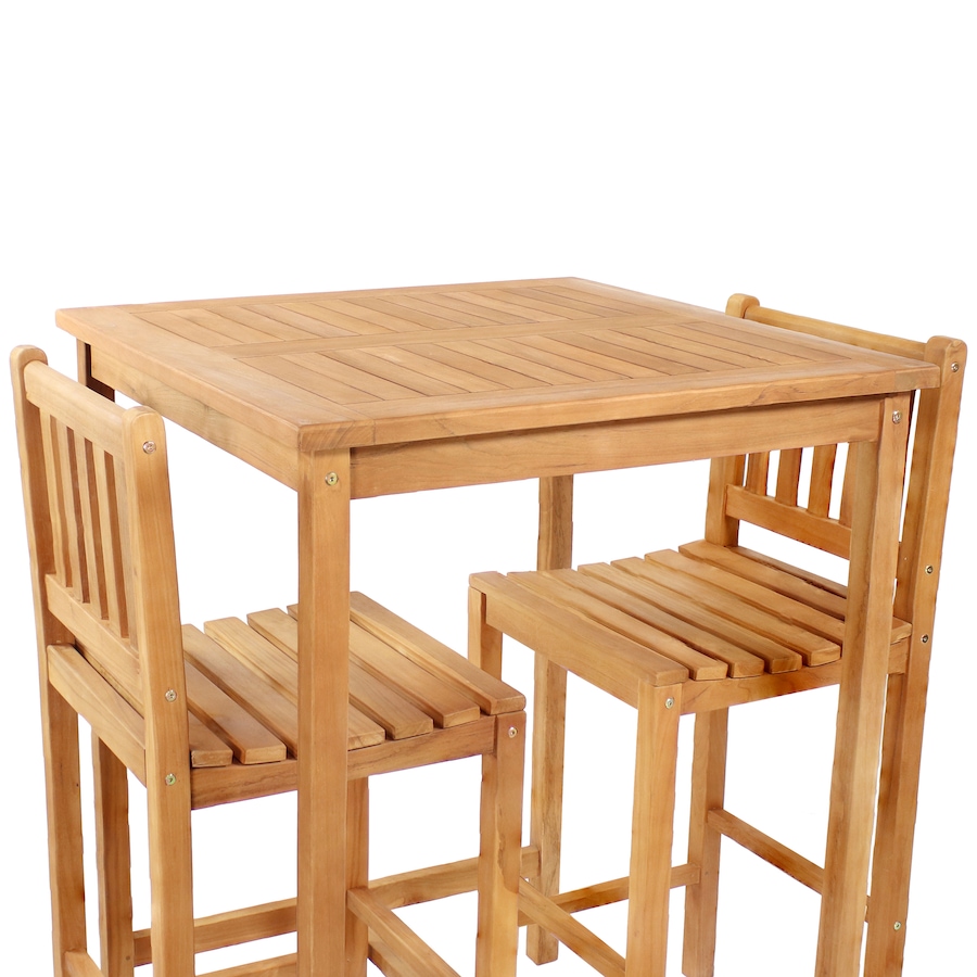 Image 873069_ALTMORE4.jpg, Product 873-069 / Price $945.35, 3-Piece Teak Wood Bar-Height Patio Dining Set from Sunnydaze Décor on TSC.ca's Home & Garden department