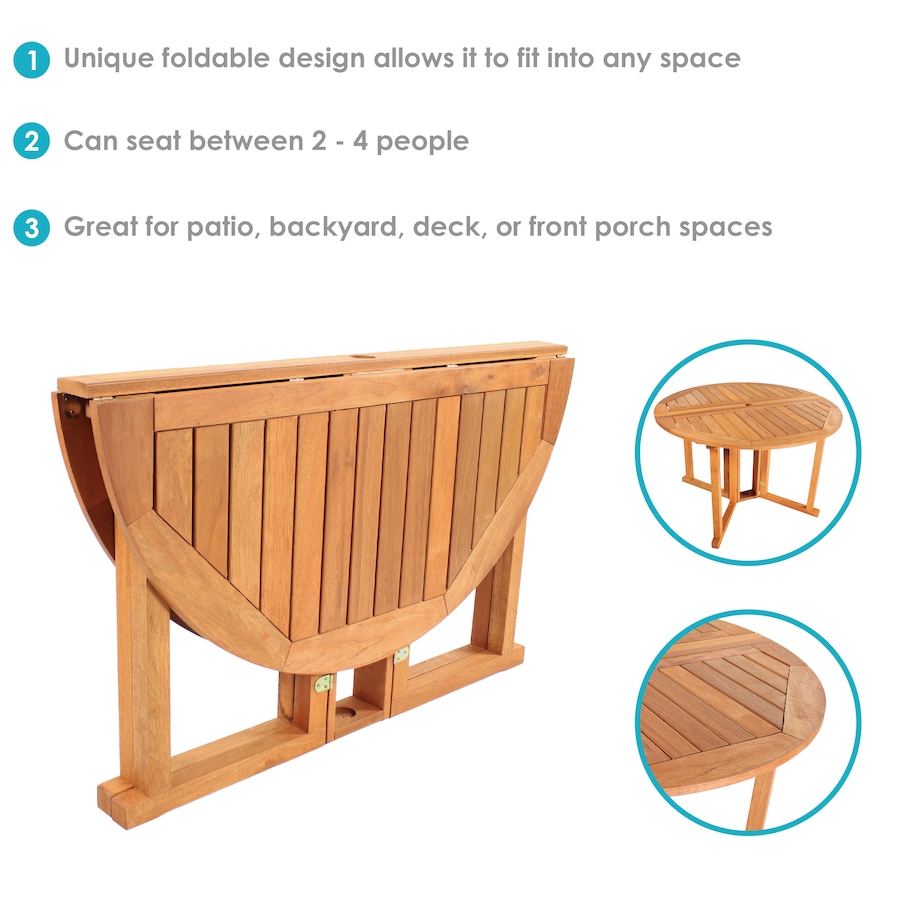 Image 873077_ALTMORE2.jpg, Product 873-077 / Price $451.45, Malaysian Hardwood Gateleg Patio Table - Teak Oil Finish from Sunnydaze Décor on TSC.ca's Home & Garden department