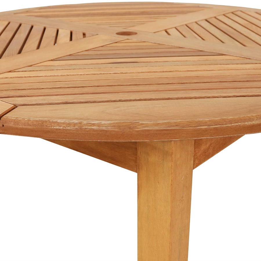 Image 873087_ALTMORE16.jpg, Product 873-087 / Price $451.45, Meranti Wood Round Outdoor Dining Table - Teak Oil Finish from Sunnydaze Décor on TSC.ca's Home & Garden department